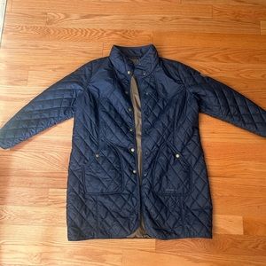 Eddie Bauer Quilted Full Zipper Navy Blue Jacket